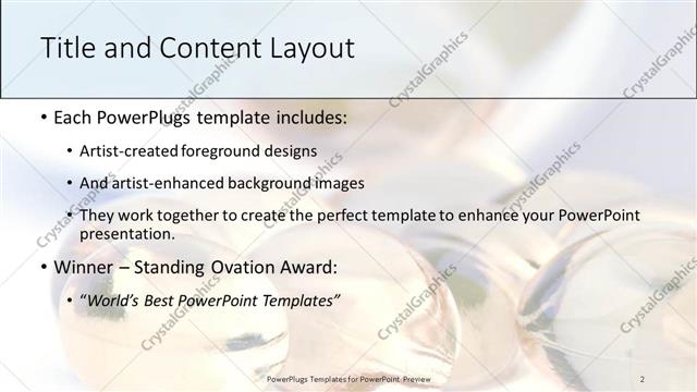 Title and Content presentation slide layout