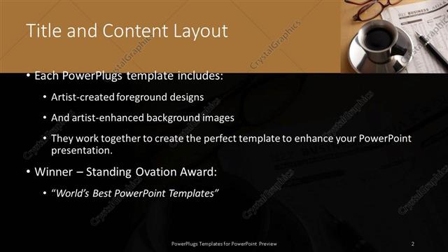 Title and Content presentation slide layout