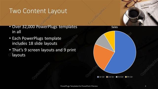 Two Content presentation slide layout