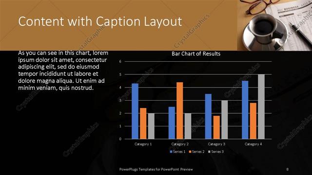 Content with Caption presentation slide layout