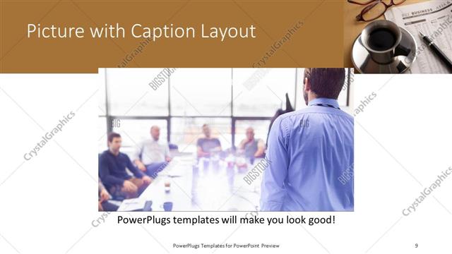 Picture with Caption presentation slide layout