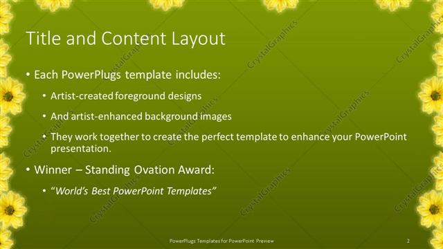 Title and Content presentation slide layout