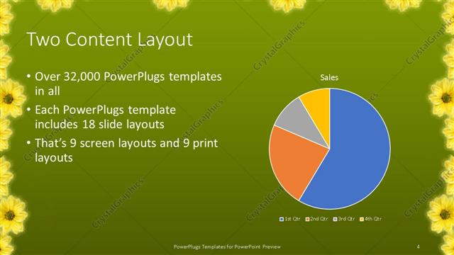 Two Content presentation slide layout
