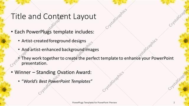 Title and Content presentation slide layout