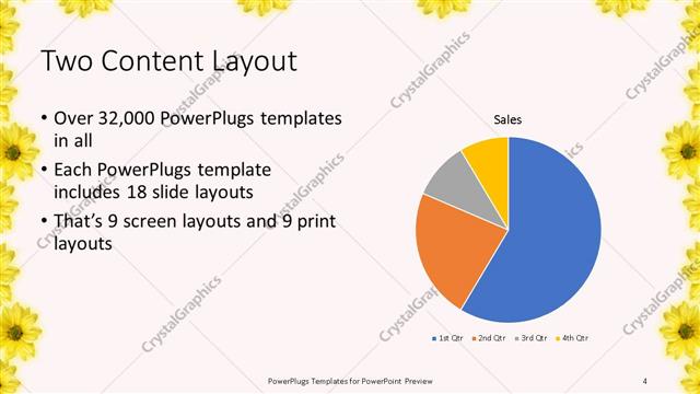 Two Content presentation slide layout