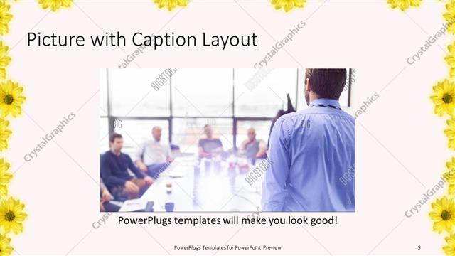 Picture with Caption presentation slide layout