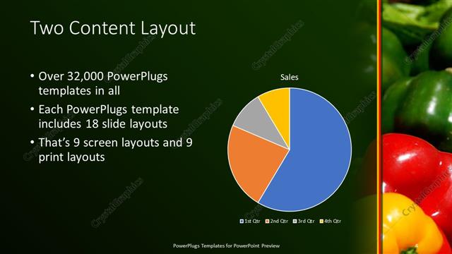 Two Content presentation slide layout