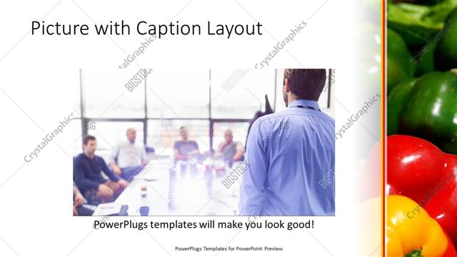 Picture with Caption presentation slide layout