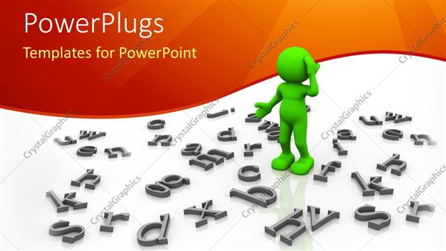  Presentation with letters - A beautiful depiction of a confused person with jumbled alphabets