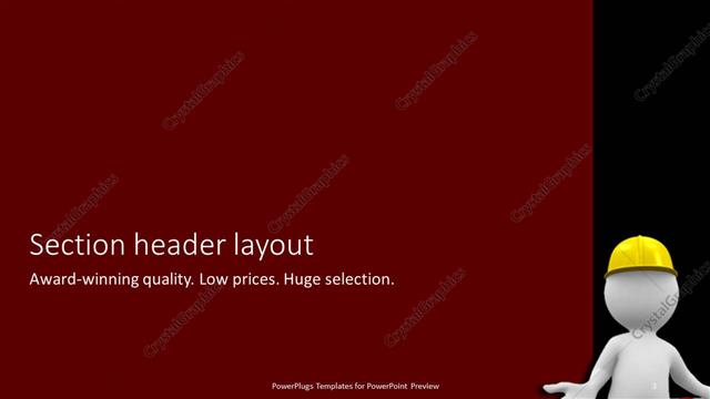 Section Header presentation slide layout