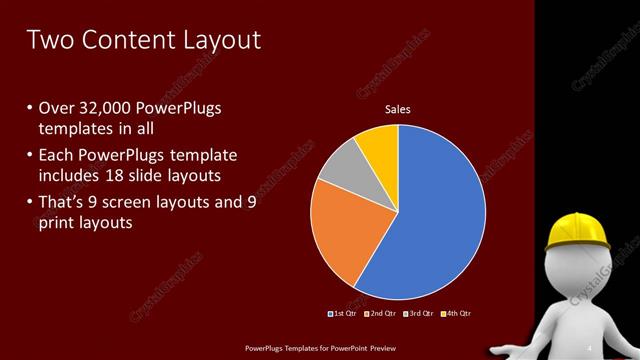 Two Content presentation slide layout