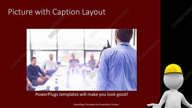 Picture with Caption presentation slide layout