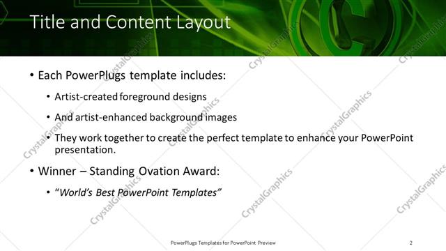 Title and Content presentation slide layout