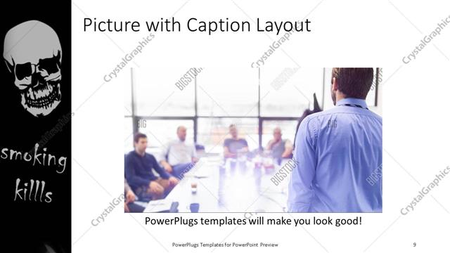 Picture with Caption presentation slide layout