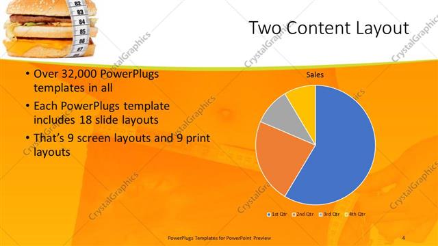 Two Content presentation slide layout