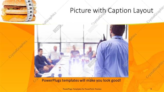Picture with Caption presentation slide layout