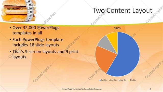 Two Content presentation slide layout