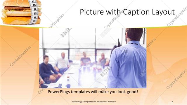 Picture with Caption presentation slide layout
