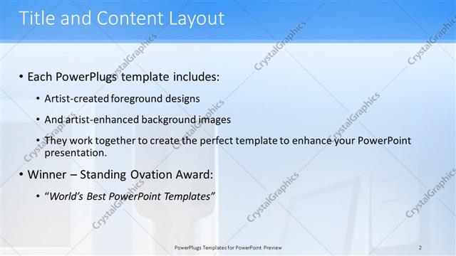 Title and Content presentation slide layout