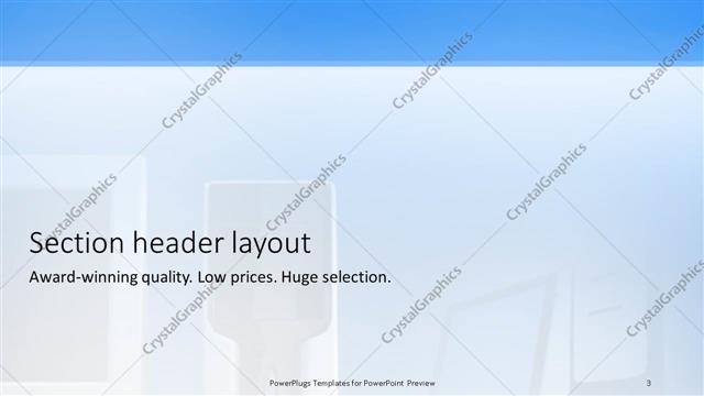 Section Header presentation slide layout