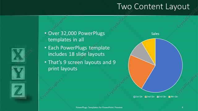 Two Content presentation slide layout