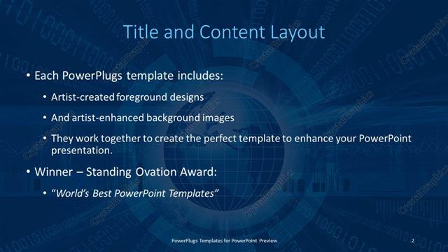 Title and Content presentation slide layout