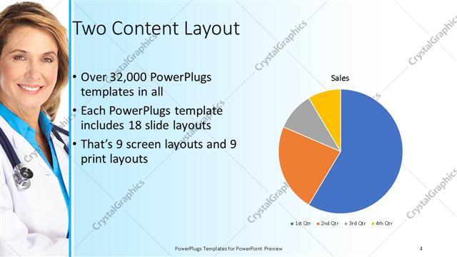 Two Content presentation slide layout