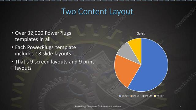 Two Content presentation slide layout