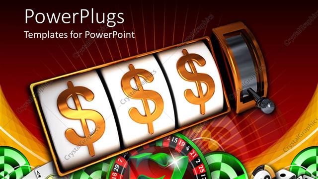  Presentation with dollar signs - A beautiful depiction of dollar signs with jackpot and nice background
