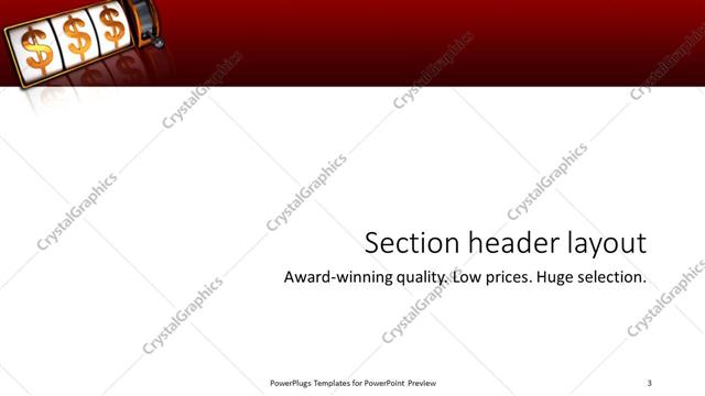 Section Header presentation slide layout