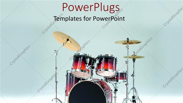  Presentation with drums - A beautiful depiction of drums and a nice background