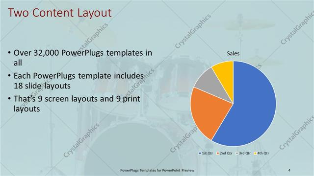 Two Content presentation slide layout