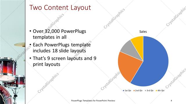 Two Content presentation slide layout
