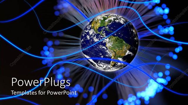  Presentation with digital - A beautiful depiction of Earth with digital background