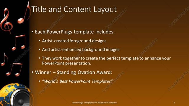 Title and Content presentation slide layout