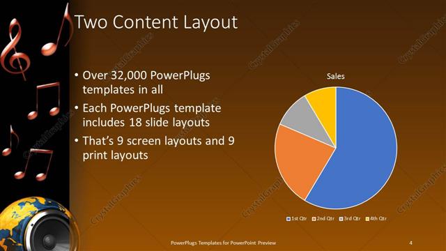 Two Content presentation slide layout
