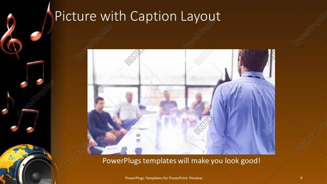 Picture with Caption presentation slide layout