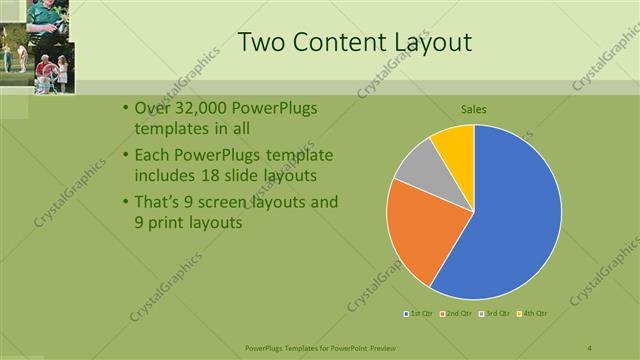 Two Content presentation slide layout
