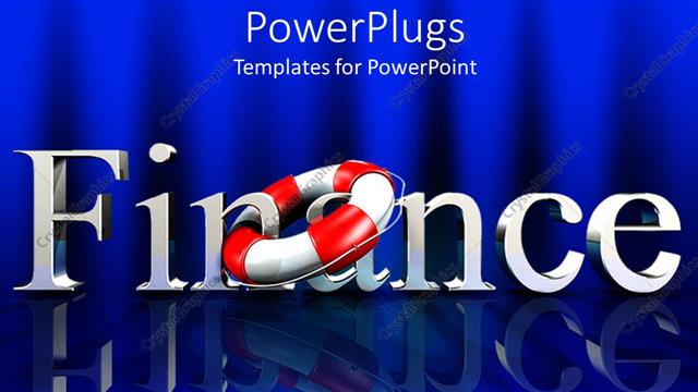  Presentation with finance - A beautiful depiction of a finance related theme with bluish background
