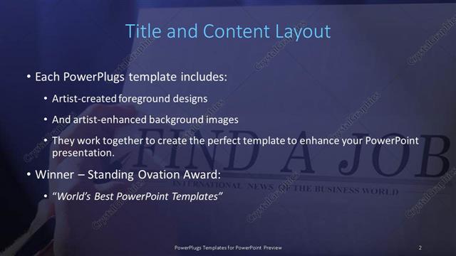 Title and Content presentation slide layout