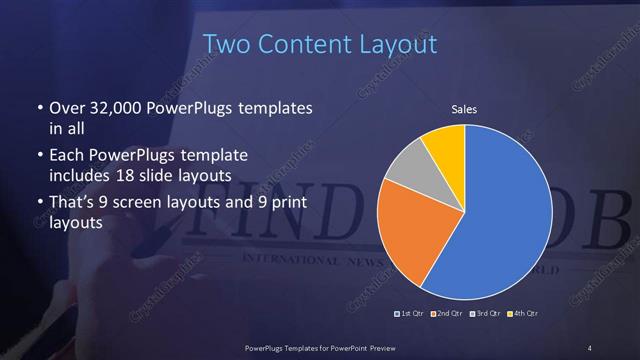 Two Content presentation slide layout