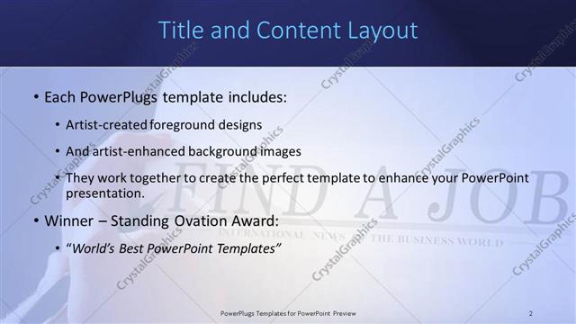 Title and Content presentation slide layout