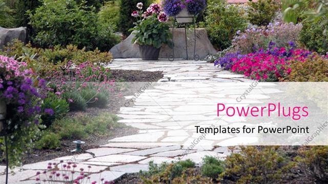  Presentation with floral - A beautiful depiction  of a garden with a number of floral plant