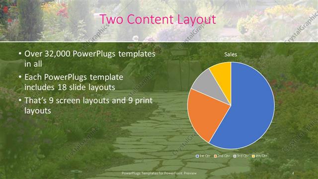Two Content presentation slide layout