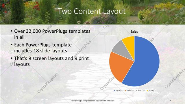 Two Content presentation slide layout