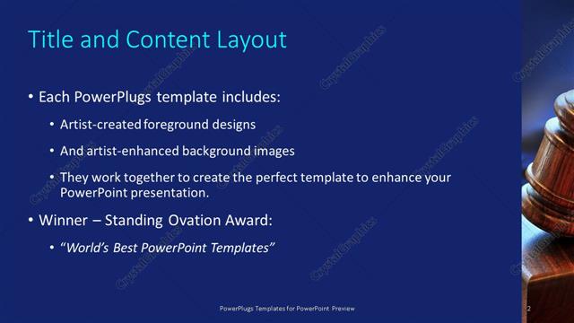 Title and Content presentation slide layout