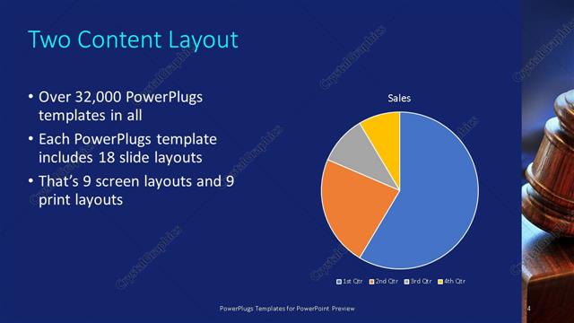 Two Content presentation slide layout