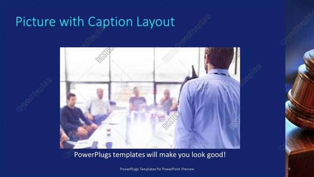 Picture with Caption presentation slide layout