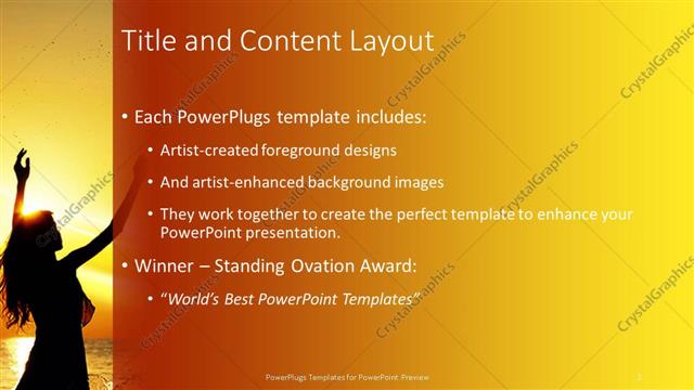 Title and Content presentation slide layout