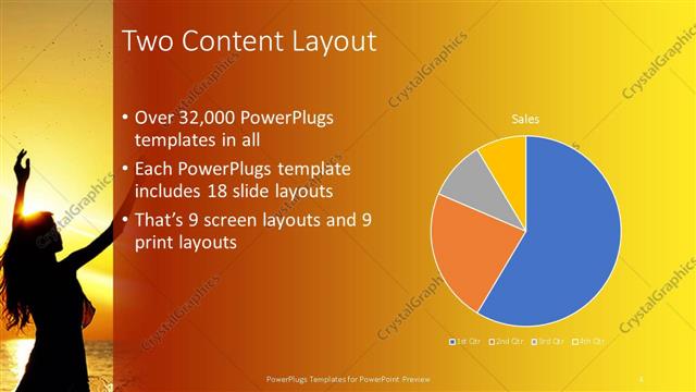 Two Content presentation slide layout